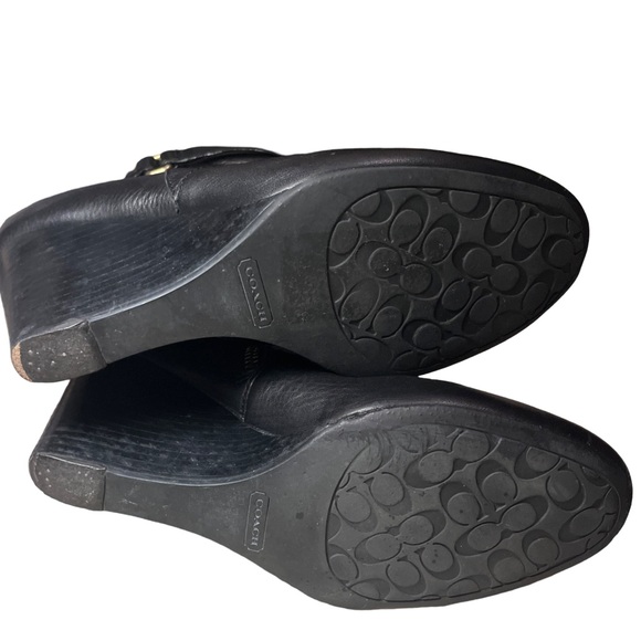 Coach Leather Tall Wedge Boots - Picture 10 of 10